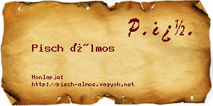Pisch Álmos névjegykártya